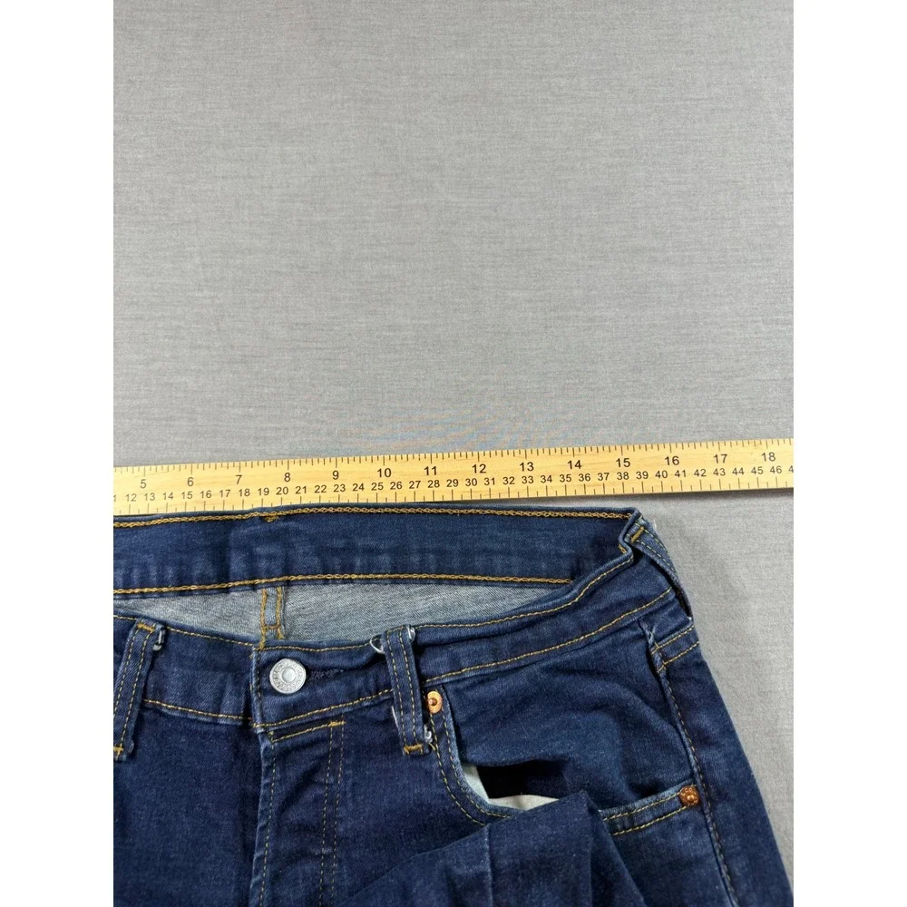 Levi's 501 Original Fit Jeans Mens 34x32 Blue Excellent Dark Wash Button Fly